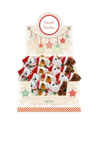 Weihnachtliche Rasseltierchen im Display