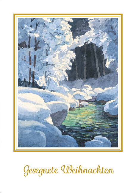 Reinhold Stecher Weinhachtskarte Winterbach - 