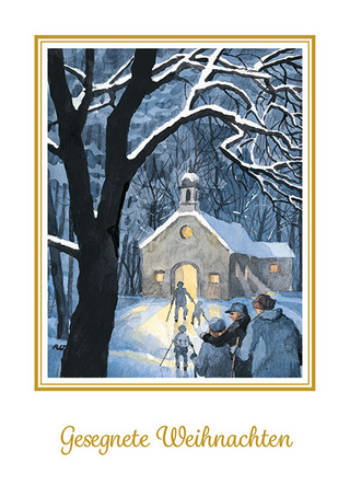 Reinhold Stecher Weihnachtskarte Höttinger Bild