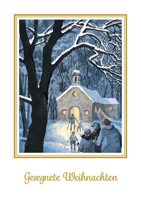 Reinhold Stecher Weihnachtskarte H&ouml;ttinger Bild - 