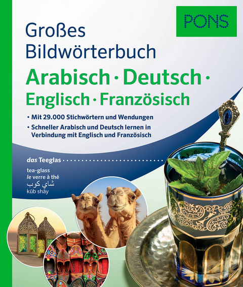 PONS Gro&szlig;es Bildw&ouml;rterbuch Arabisch - Deutsch + Englisch und Franz&ouml;sisch
