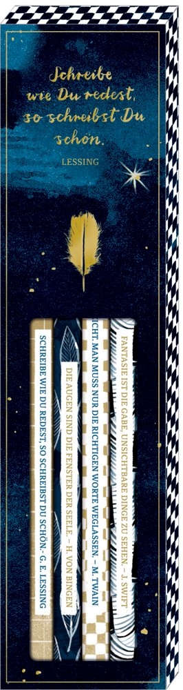 Bleistift-Set mit Sprüchen - BücherLiebe