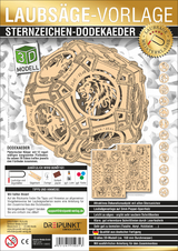 Laubs&auml;gevorlage Sternzeichen-Dodekaeder - 