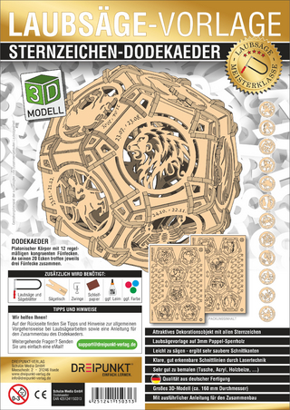 Laubsägevorlage Sternzeichen-Dodekaeder