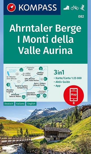 KOMPASS Wanderkarte Ahrntaler Berge, I Monti della Valle Aurina