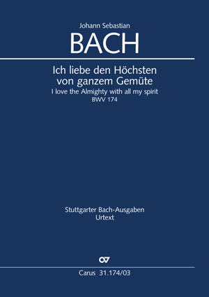 Ich liebe den H&ouml;chsten von ganzem Gem&uuml;te (Klavierauszug) - Johann Sebastian Bach