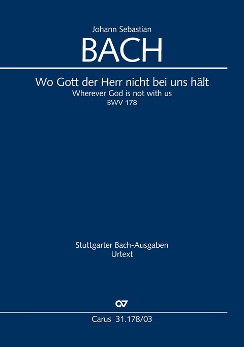 Wo Gott der Herr nicht bei uns h&auml;lt (Klavierauszug) - Johann Sebastian Bach