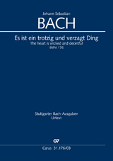 Es ist ein trotzig und verzagt Ding (Klavierauszug) - Johann Sebastian Bach