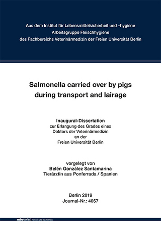 Salmonella carried over by pigs during transport and lairage