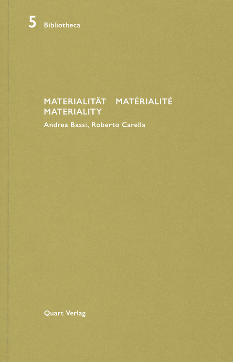Materialität Matérialité Materiality - 