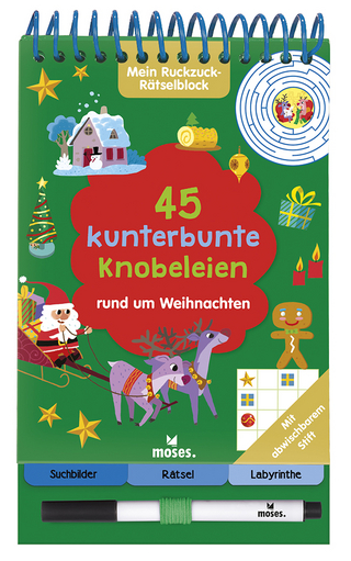 Mein Ruckzuck-Rätselblock: 45 kunterbunte Knobeleien rund um Weihnachten