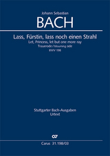 Lass, F&uuml;rstin, lass noch einen Strahl (Klavierauszug) - Johann Sebastian Bach