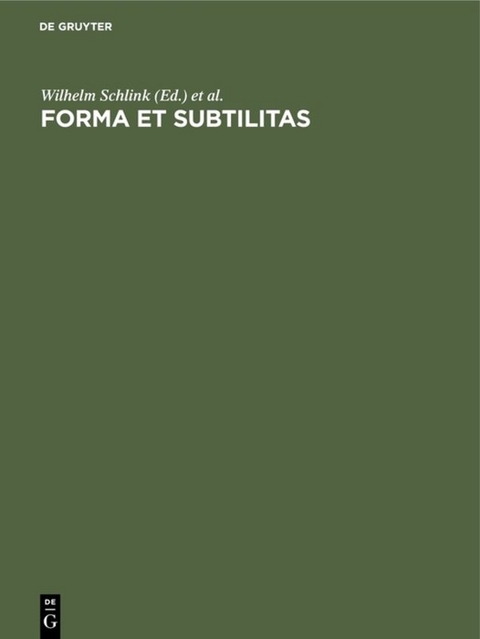 Forma et subtilitas - 
