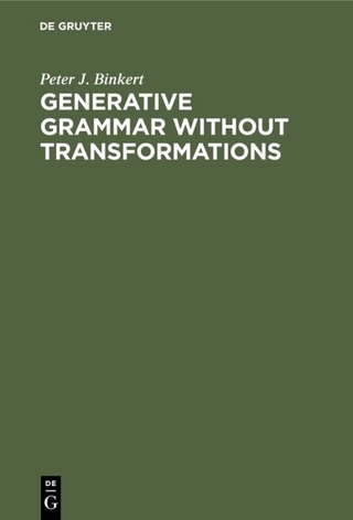 Generative Grammar without Transformations