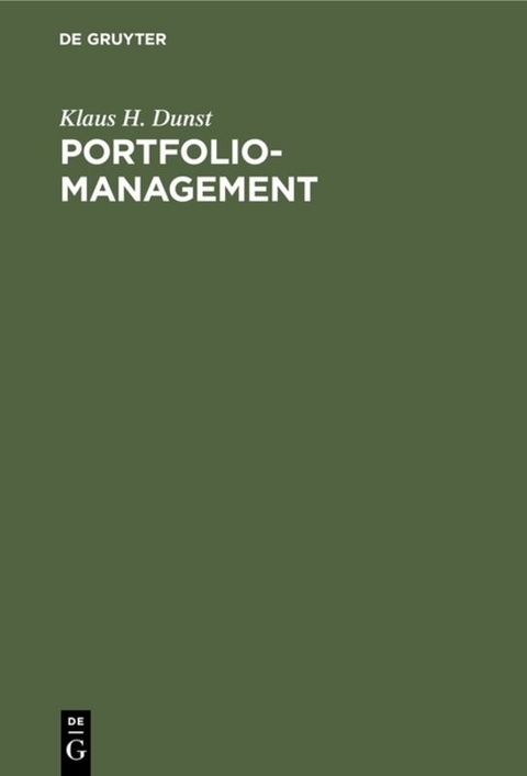 Portfolio-Management - Klaus H. Dunst