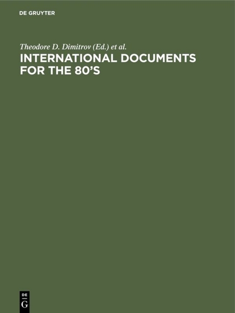 International Documents for the 80&rsquo;s - 