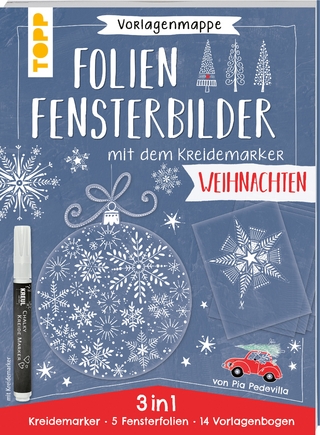 Vorlagenmappe Folien-Fensterbilder mit dem Kreidemarker - Weihnachtszauber. inkl. 5 Fensterfolien zum Bemalen und Ausschneiden und Original Kreidemarker von Kreul