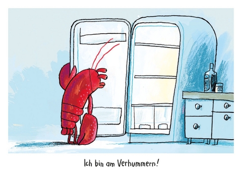 Warum hei&szlig;t der L&ouml;we L&ouml;we? - Postkartenset "Hummer" - J&ouml;rg M&uuml;hle