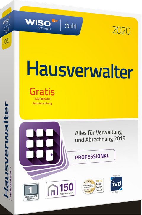 WISO Hausverwalter Professional 2020, 1 CD-ROM