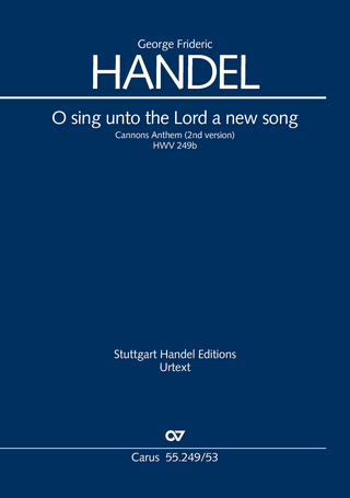 O sing unto the Lord a new song (Klavierauszug)