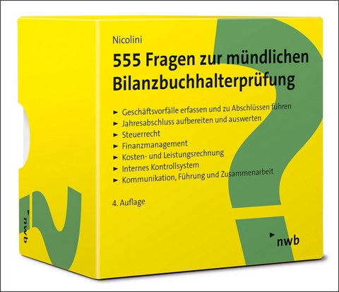555 Fragen zur m&uuml;ndlichen Bilanzbuchhalterpr&uuml;fung - Hans J. Nicolini