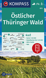 KOMPASS Wanderkarte &Ouml;stlicher Th&uuml;ringer Wald - 