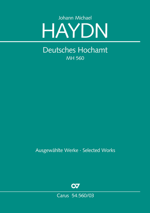 Deutsches Hochamt (Klavierauszug) - Johann Michael Haydn
