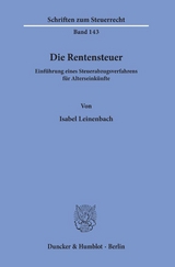 Die Rentensteuer. - Isabel Leinenbach