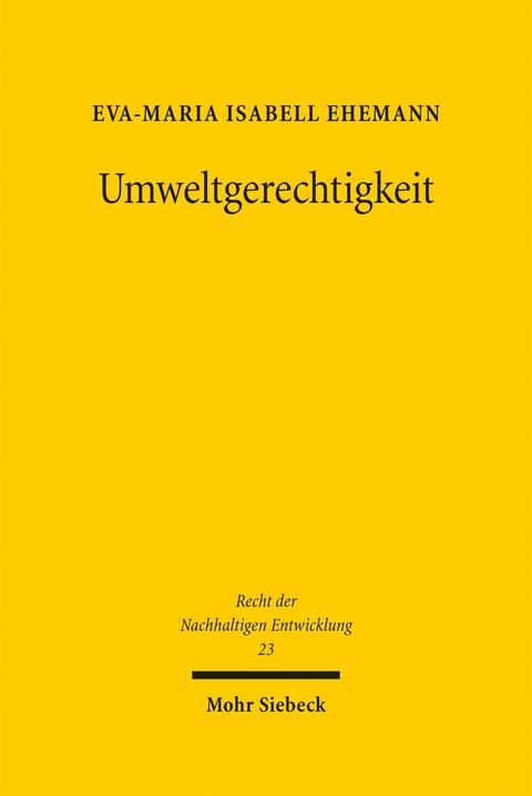 Umweltgerechtigkeit - Eva-Maria Isabell Ehemann