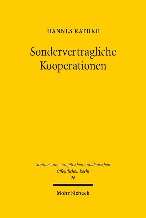 Sondervertragliche Kooperationen - Hannes Rathke