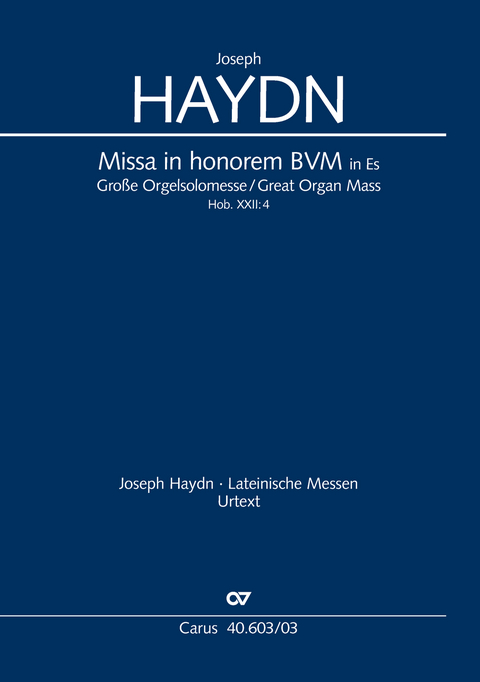 Gro&szlig;e Orgelsolomesse in Es (Klavierauszug) - Joseph Haydn