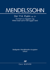 Der 114. Psalm (Klavierauszug) - Felix Mendelssohn Bartholdy