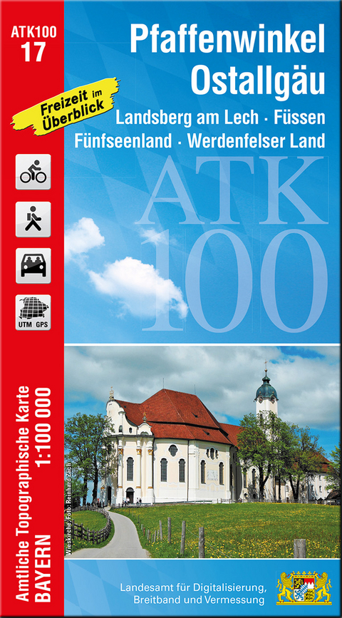 ATK100-17 Pfaffenwinkel, Ostallg&auml;u (Amtliche Topographische Karte 1:100000)