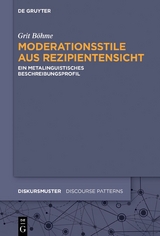 Moderationsstile aus Rezipientensicht - Grit B&ouml;hme