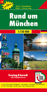 Rund um M&uuml;nchen, Autokarte 1:150.000, Top 10 Tips, Blatt 12 - 