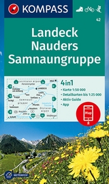 KOMPASS Wanderkarte 42 Landeck, Nauders, Samnaungruppe 1:50.000 - 