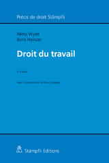 Droit du travail - R&eacute;my Wyler, Boris Heinzer