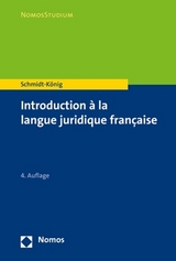 Introduction à la langue juridique française - Schmidt-König, Christine