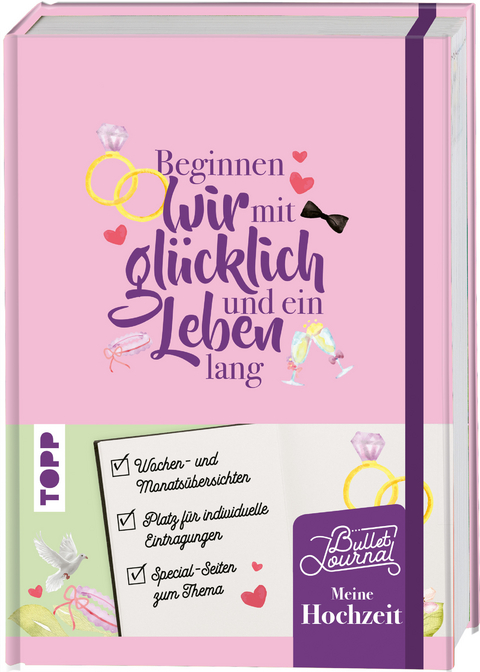 Mein Bullet Journal Hochzeit - Beginnen wir mit glücklich und ein Leben lang - Carolin Hensler