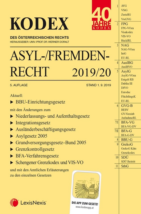 KODEX Asyl- und Fremdenrecht 2019/20 - 