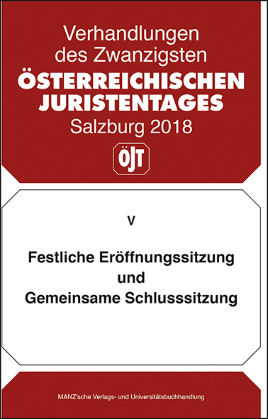 Festliche Er&ouml;ffnungssitzung und Gemeinsame Schlusssitzung