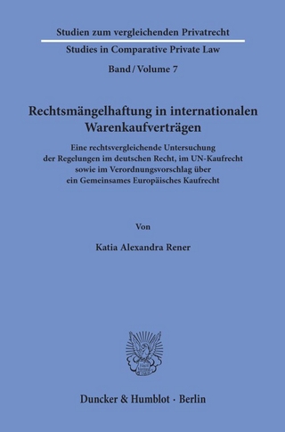 Rechtsmängelhaftung in internationalen Warenkaufverträgen.