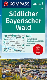 KOMPASS Wanderkarte 197 S&uuml;dlicher Bayerischer Wald 1:50.000