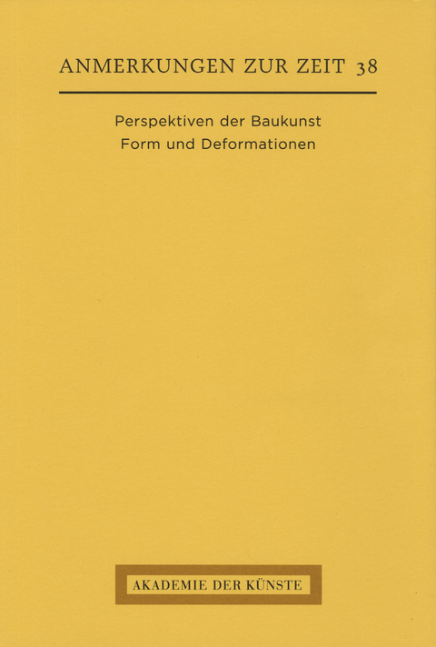 Perspektiven der Baukunst