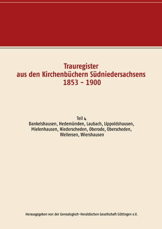 Trauregister aus den Kirchenbüchern Südniedersachsens 1853 - 1900