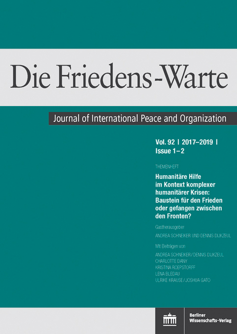 Die Friedens-Warte 1&ndash;2/2019 - 