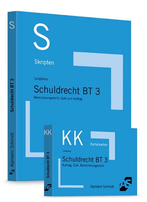 Bundle Langkamp, Skript Schuldrecht BT 3 + Langkamp, Karteikarten Schuldrecht BT 3