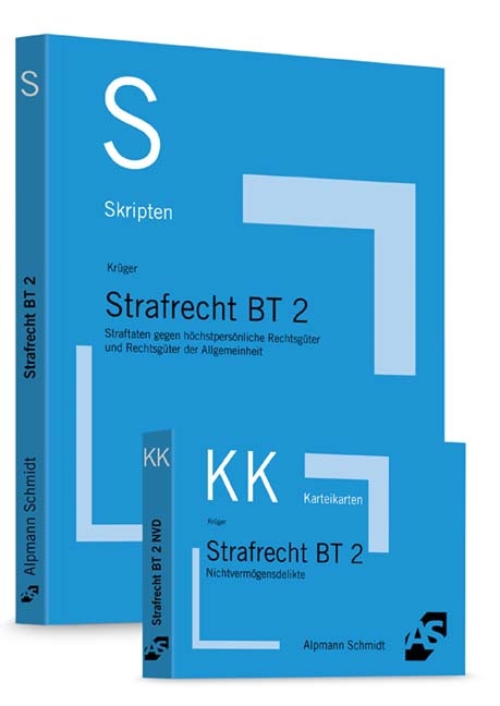 Bundle Kr&uuml;ger/Sch&auml;ffer, Skript Strafrecht BT 2 + Kr&uuml;ger/Sch&auml;ffer, Karteikarten Strafrecht BT 2