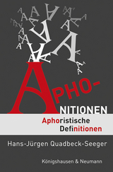 Aphonitionen - Hans-J&uuml;rgen Quadbeck-Seeger