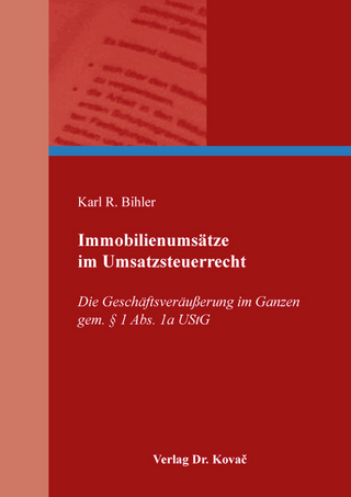 Immobilienumsätze im Umsatzsteuerrecht